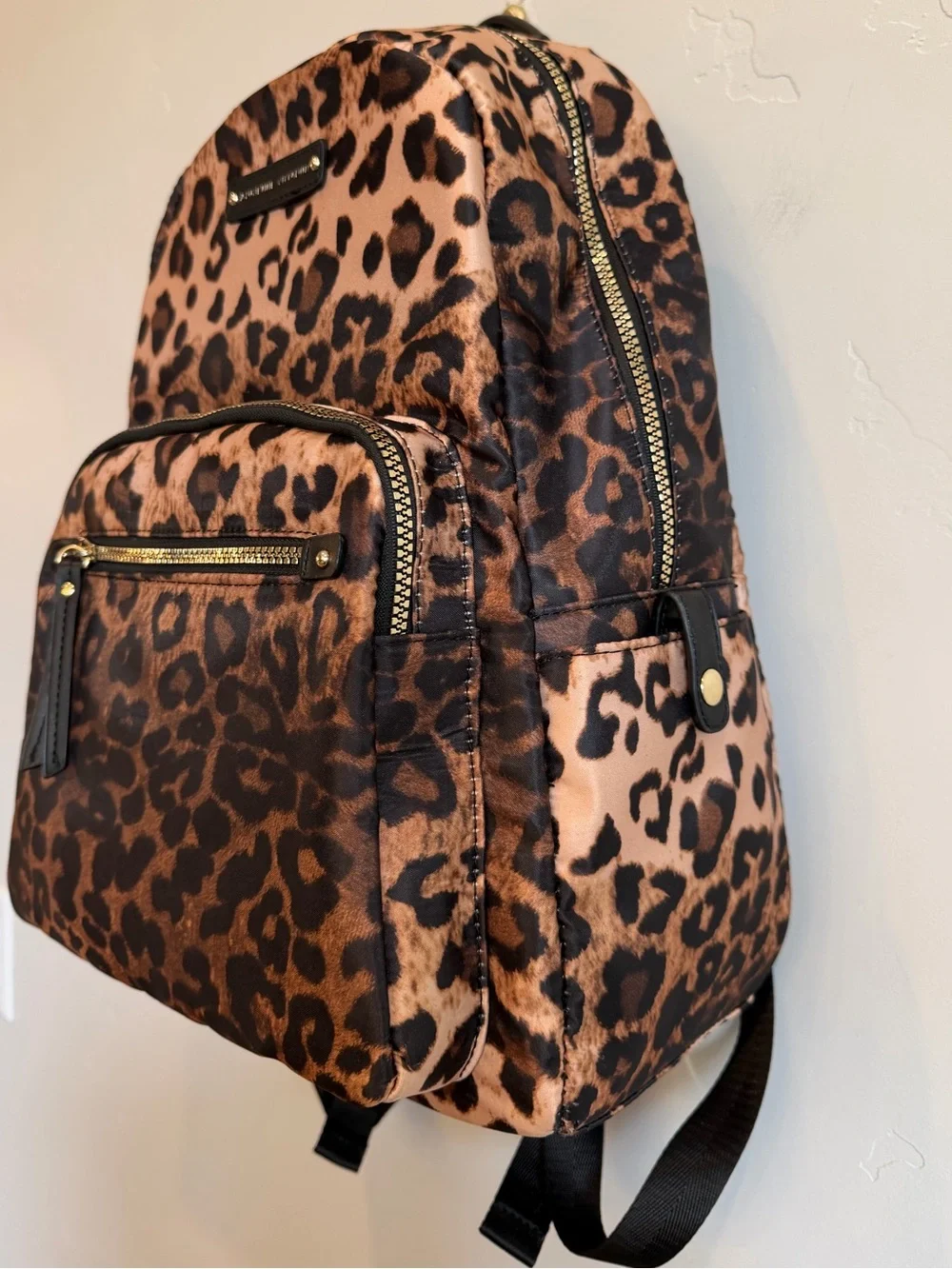ADRIENNE VITTADINI Leopard Print Fashion Nylon Backpack